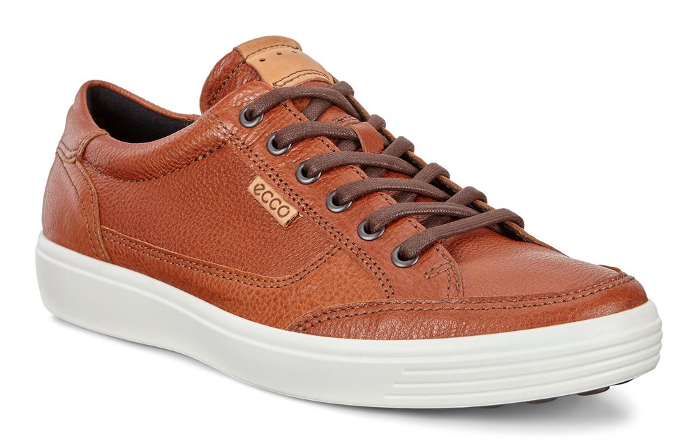 Tenis Hombre - ECCO Soft 7 Long Lace - Marrom - QAW257041